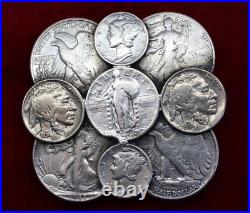 Coin Money Belt Buckle US Coins, Mostly 90% Silver, with Buffalo Nickels