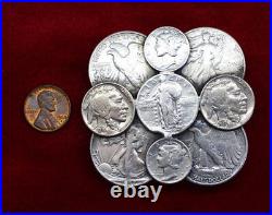 Coin Money Belt Buckle US Coins, Mostly 90% Silver, with Buffalo Nickels