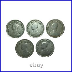 Coin Thailand Nickel Rare 1 Baht 1962 KingRama IX Bhumibon BE 2505 Rare Set of 5