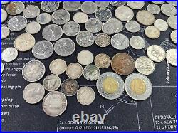 Huge Canadian Coin Lot Some Silver Content Quarters Dimes Nickels Only