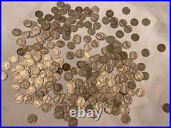 Huge Lot 300 Buffalo Nickels 1920s 1930s All Readable Dates Vtg Coins Rolls