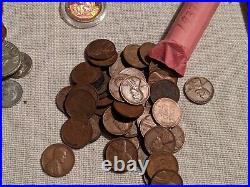 Huge Us Coin Lot, Coin Rolls, Silver, Gold Plated Coins, Foreign Coins+More