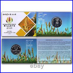 INDIA 2023 International Year of Millets, Food, Gastronomy, Coin Set Folder MNH