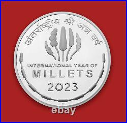 INDIA 2023 International Year of Millets, Food, Gastronomy, Coin Set Folder MNH