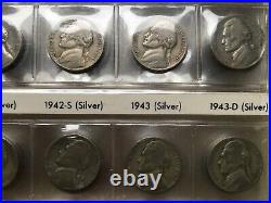 Jefferson 5C 1938 & 1C 1941 AlBUMS 11 SILVER 5C 1907 5C SET Roll 1C 1960P Coins