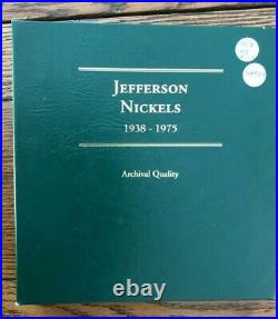 Jefferson Nickel 1938 1975 P-S-D Complete Littleton's Coin Album