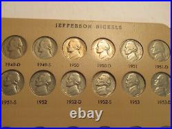 Jefferson Nickel Collection 1938-2005, incl. Silver war nickels, Dansco Album