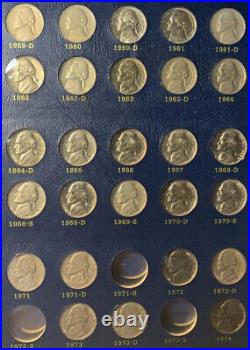 Jefferson nickels album 1938 1984 collection 107 Coin Lot 11 Silver /no Proofs