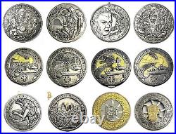 Mechanism Coin Roman`s Hobo Nickel 12pcs/lot Amazing Art Creative Gift