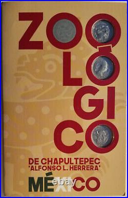 Mexico Set 7 Nickel Coins 2023, 100th Anniversary Zoo of Chapultepec, 1923-2023