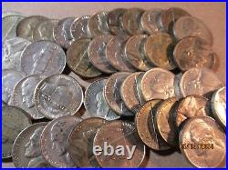 Mixed Roll Silver Jefferson Nickels 1942 Thru 1945 High Grade Xf/au 40 Coins