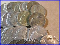 Mixed Roll Silver Jefferson Nickels 1942 Thru 1945 High Grade Xf/au 40 Coins