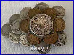 Native American Morgan Silver Dollar Buffalo Nickel Indianhead Coins Belt Buckle