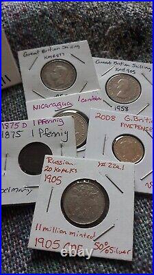 Old U. S & World Coins Lot