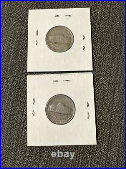 Pair Of 1940 nickel no mint mark RARE