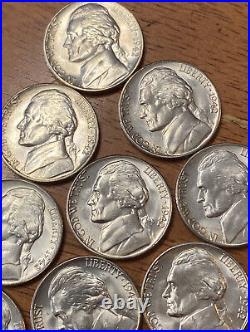 Qty (15) 1942-S Jefferson Silver War Nickel BU Coins Same As Picture