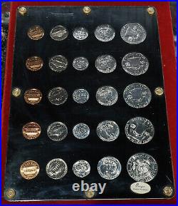 RARE 1960-1964 5 US Mint Silver PROOF Coin Set Lot withBerger Plastic Display Case