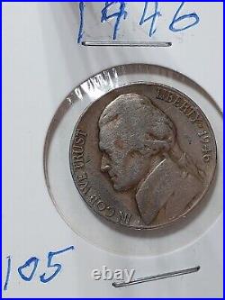 Rare 1946 Jefferson Nickel Post-War Coin Possibly 35%Silver No Mint Mark