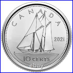 Rare Canada Bluenose Schooner Coins Set Silver, double-dated, coloured 2021