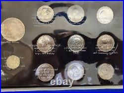 Thailand Commemorative 11 Coins Set 1961 to 1975 Silver and Copper-Nickel Coins