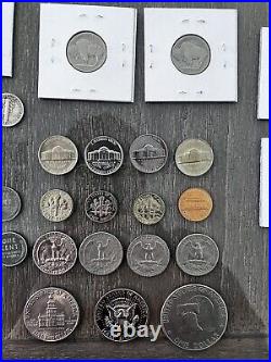 Us Silver Coin Lot Mercury Dimes, Wheat Pennies, Buffalo Nickel, Steel Cent